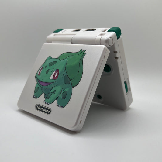 Modded Gameboy Advanced SP | Bulbasaur Shell | V5 IPS Display