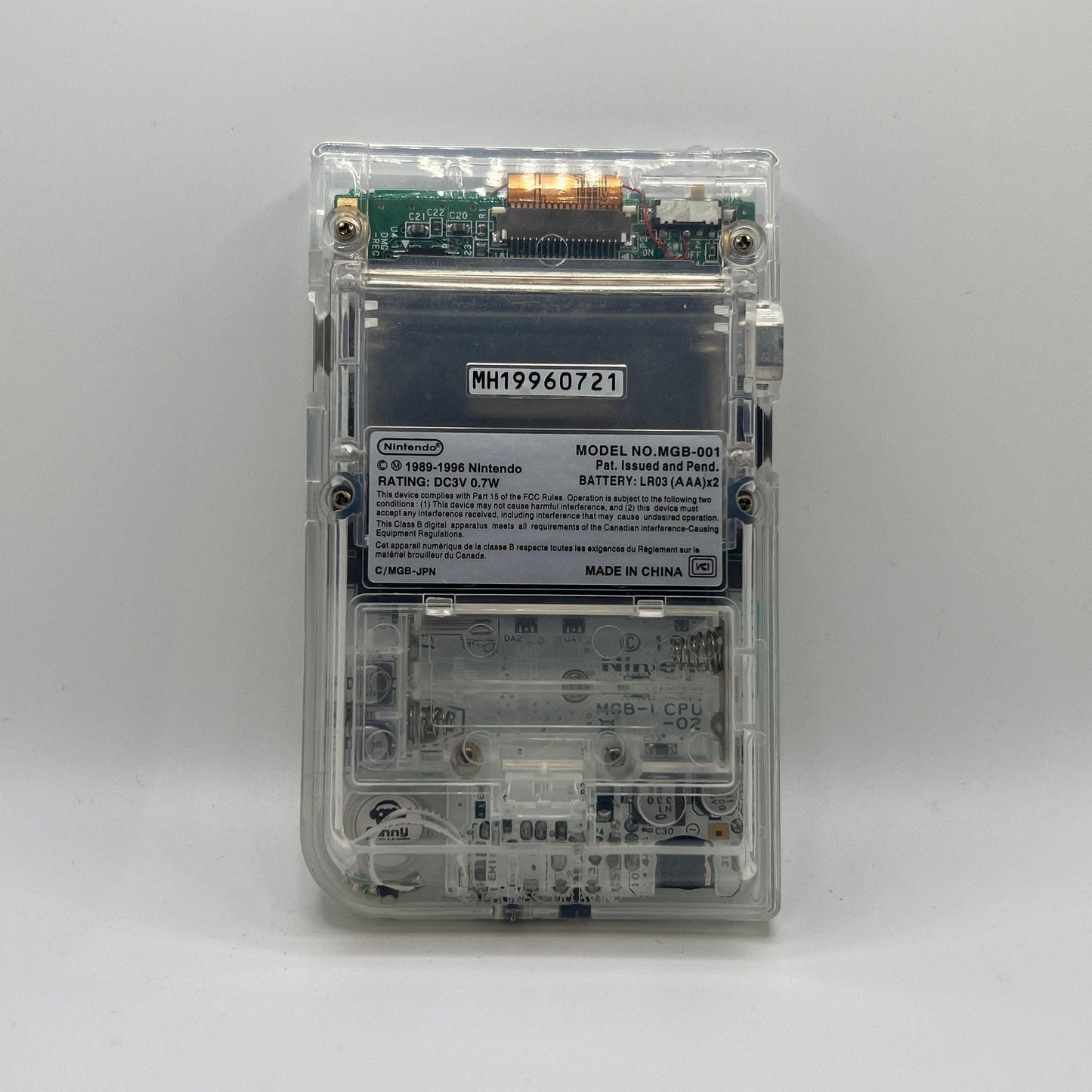 Modded Gameboy Pocket | Hispeedido OSD Q5 IPS Display | Clear Transparent Shell - ModBoys Customs