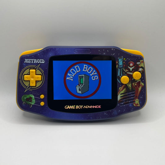 Modded Gameboy Advanced | Metroid Shell | V5 IPS Display - ModBoys Customs