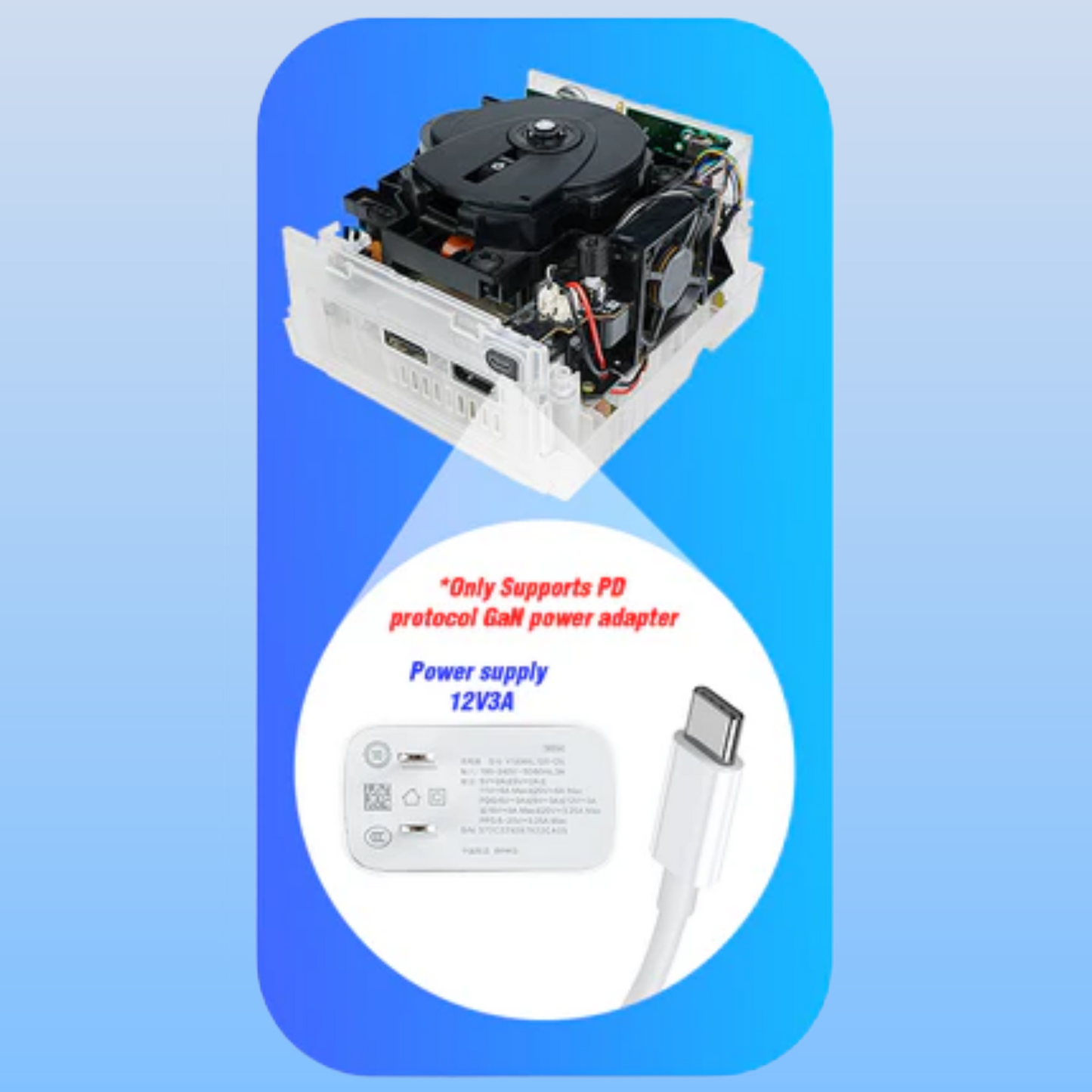Bitfunx USB-C Power Adapter for GameCube