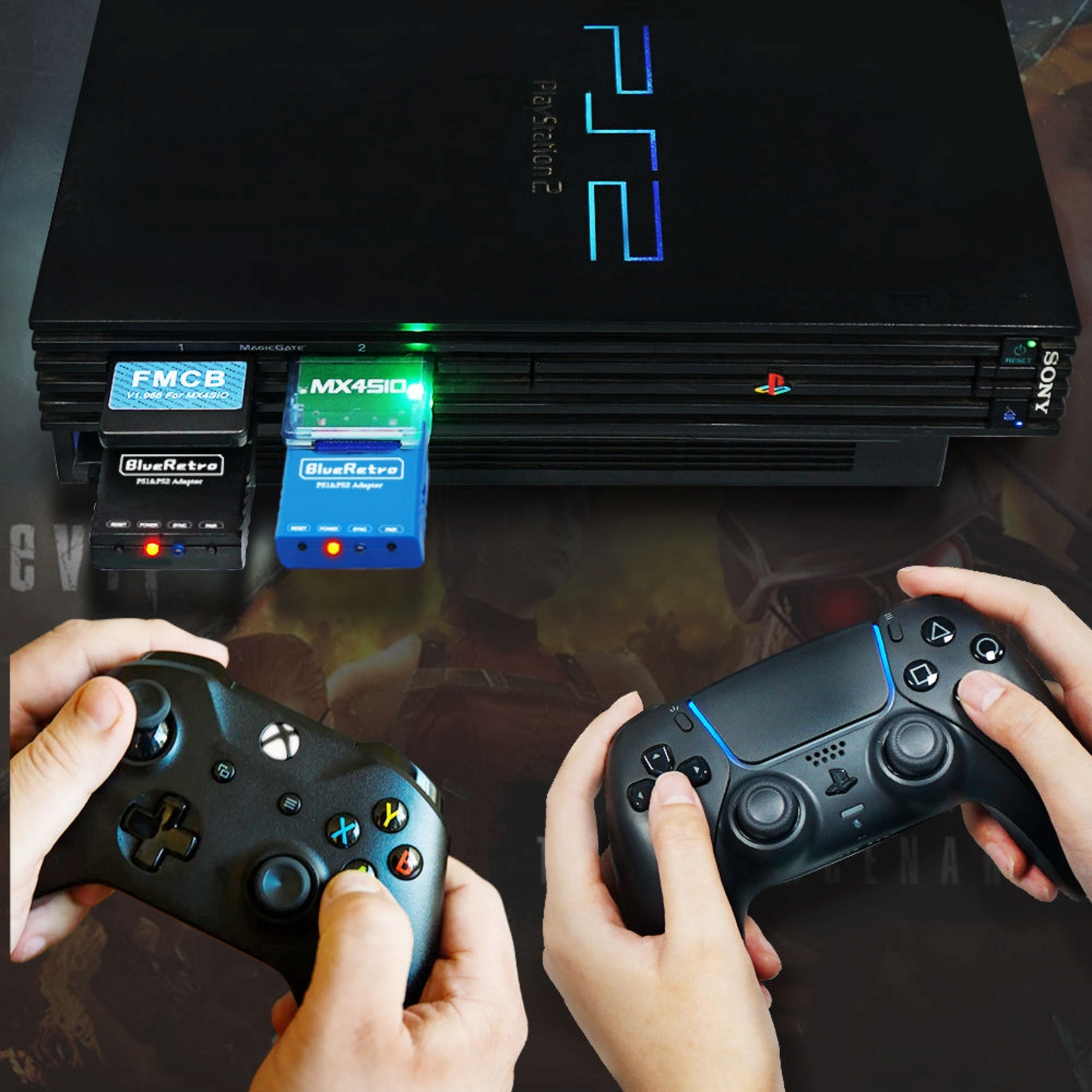 RetroScaler BlueRetro Wireless Controller Adapter for PlayStation 1 & PlayStation 2