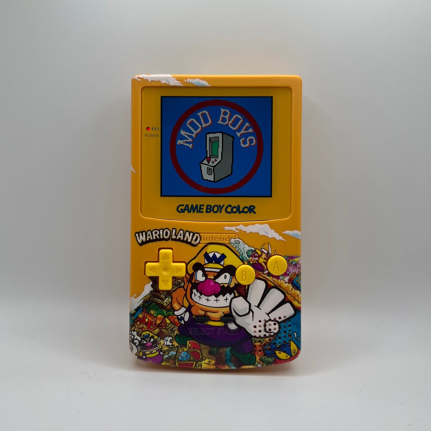 Modded Gameboy Color | Wario UV Print Shell+Box | Q5 v2.0 IPS Display