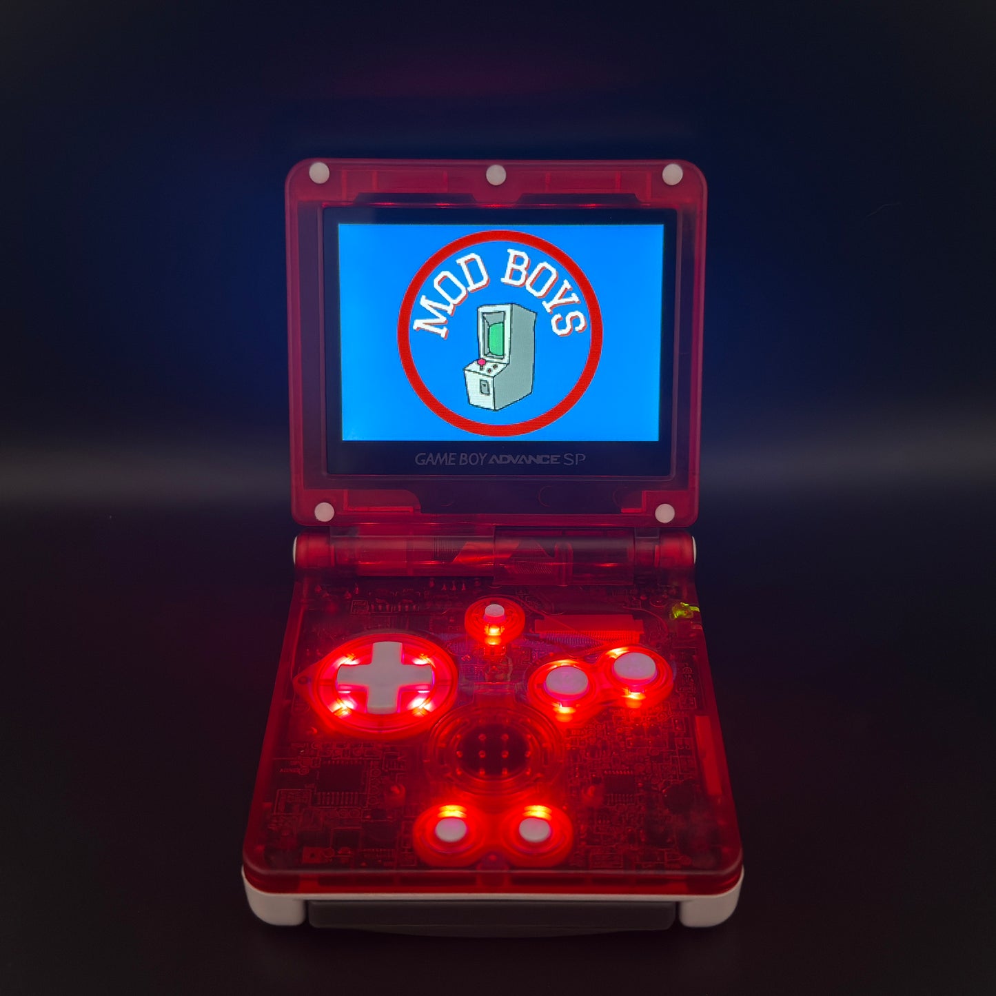 Modded Gameboy Advance SP | Poke Ball Shell | V5 IPS Display