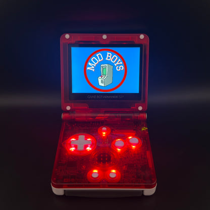 Modded Gameboy Advance SP | Poke Ball Shell | V5 IPS Display