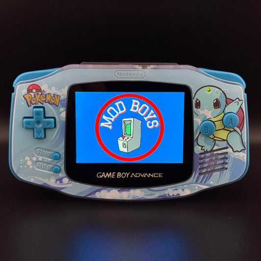 Modded Gameboy Advance | Squirtle Shell | V5 IPS Display | USB-C Battery