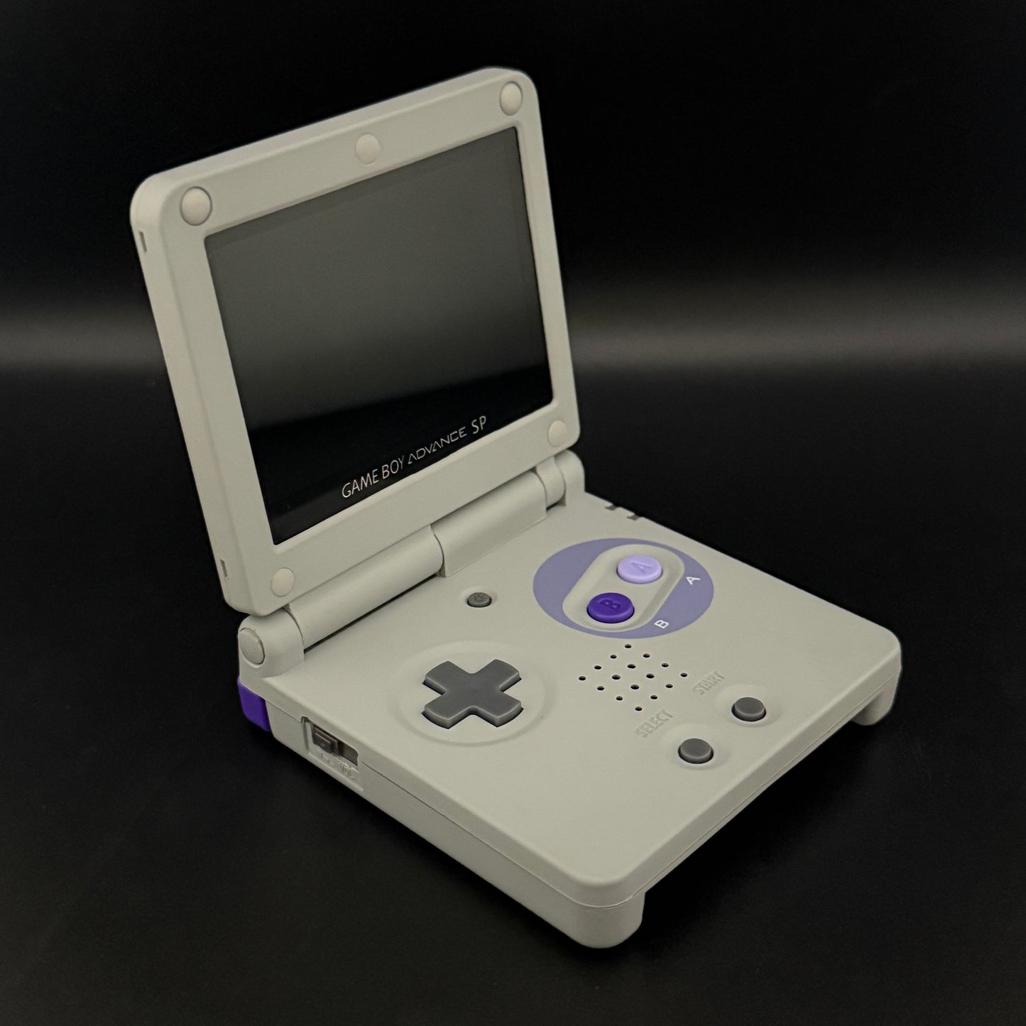 Modded Gameboy Advance SP | SNES UV Print Shell | 3.0” M2 IPS Display