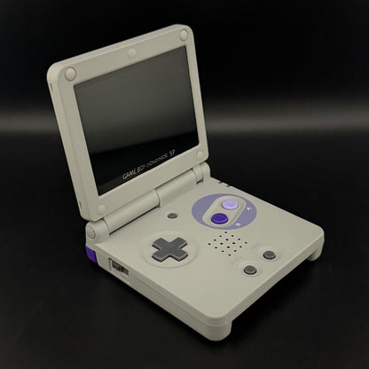 Modded Gameboy Advance SP | SNES UV Print Shell | 3.0” M2 IPS Display