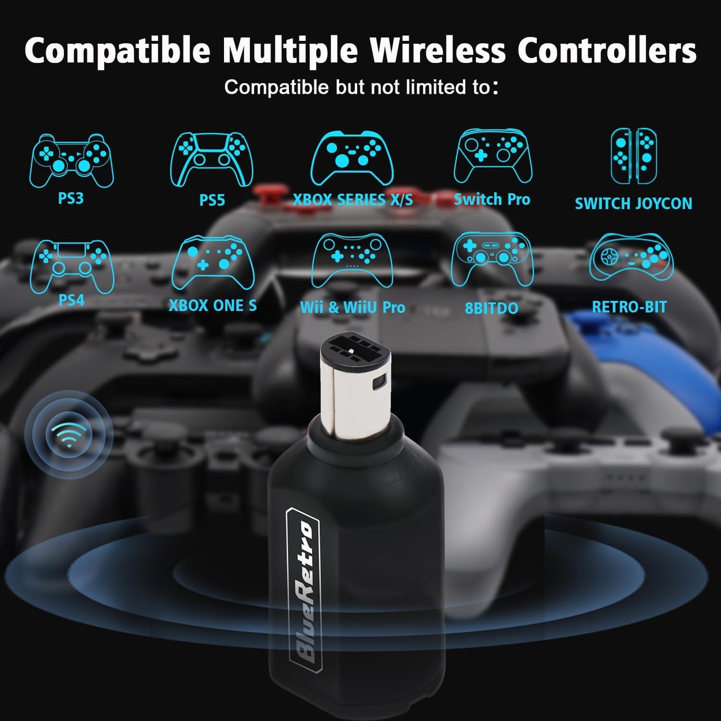 RetroScaler BlueRetro Wireless Controller Adapter for GameCube & Wii