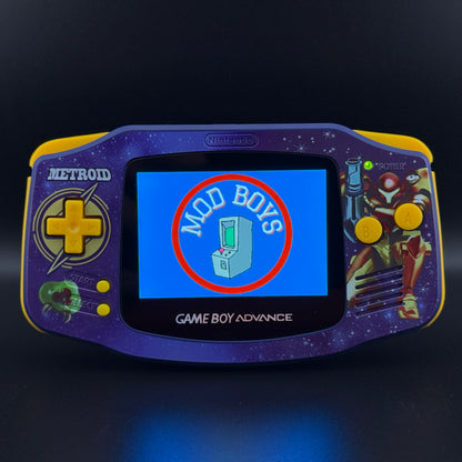 Modded Gameboy Advance | Metroid Shell | V5 IPS Display | USB-C Battery