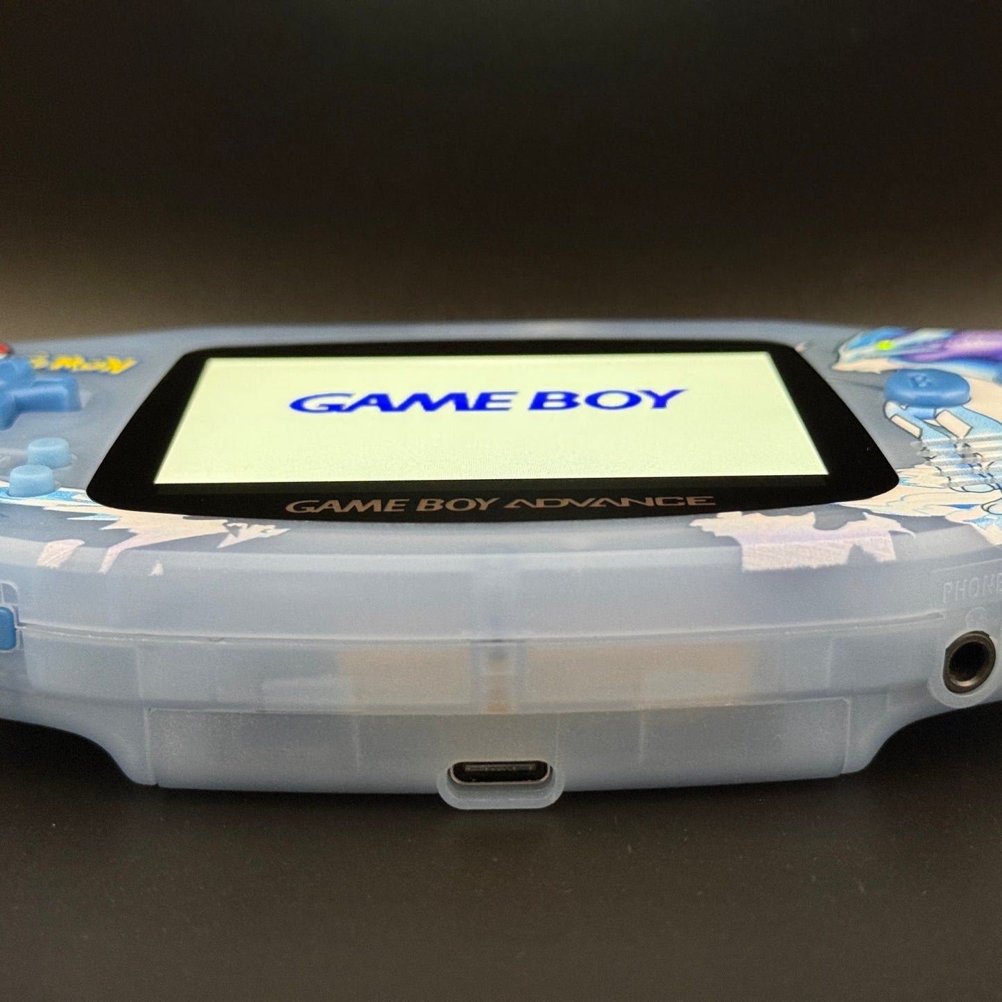 Modded Gameboy Advance | Suicune Shell and Box | 3.0” M2 IPS Display | USB-C Battery
