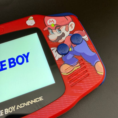 Modded Gameboy Advance | Mario Shell | V5 IPS Display | USB-C Battery
