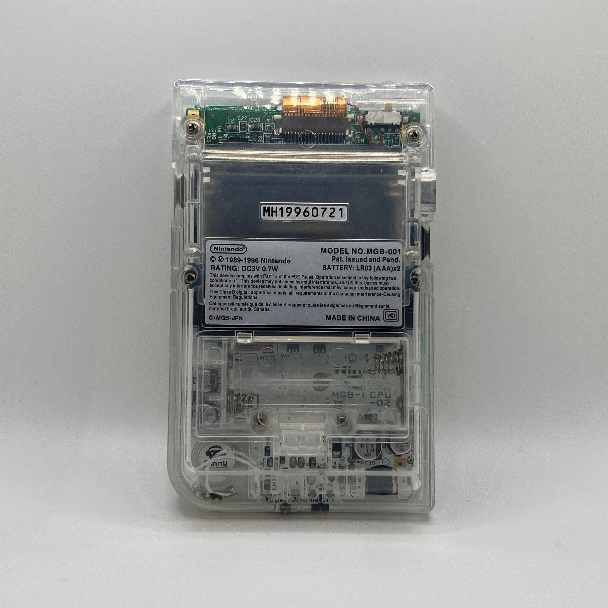 Modded Gameboy Pocket | Hispeedido OSD Q5 IPS Display | Clear Transparent Shell - ModBoys Customs