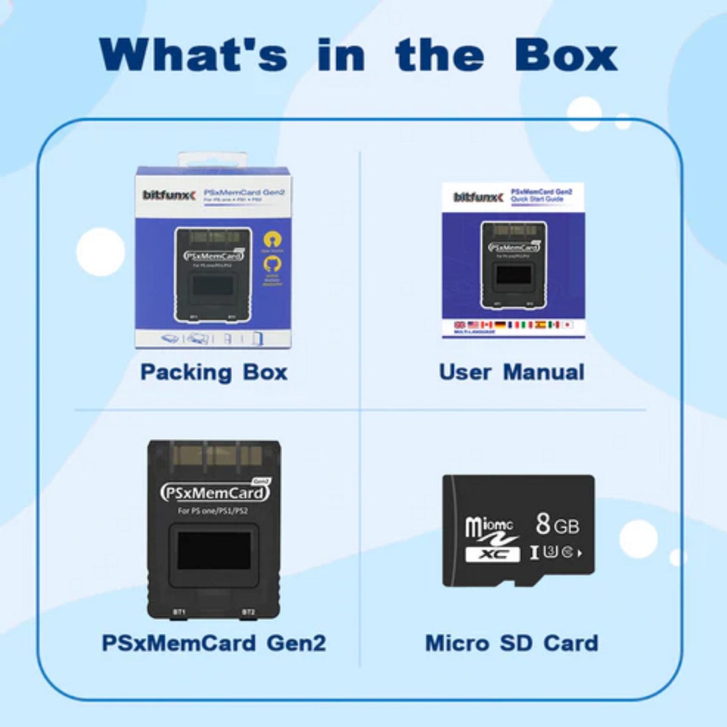 Bitfunx PSxMemCard Gen 2 for PlayStation and PlayStation 2