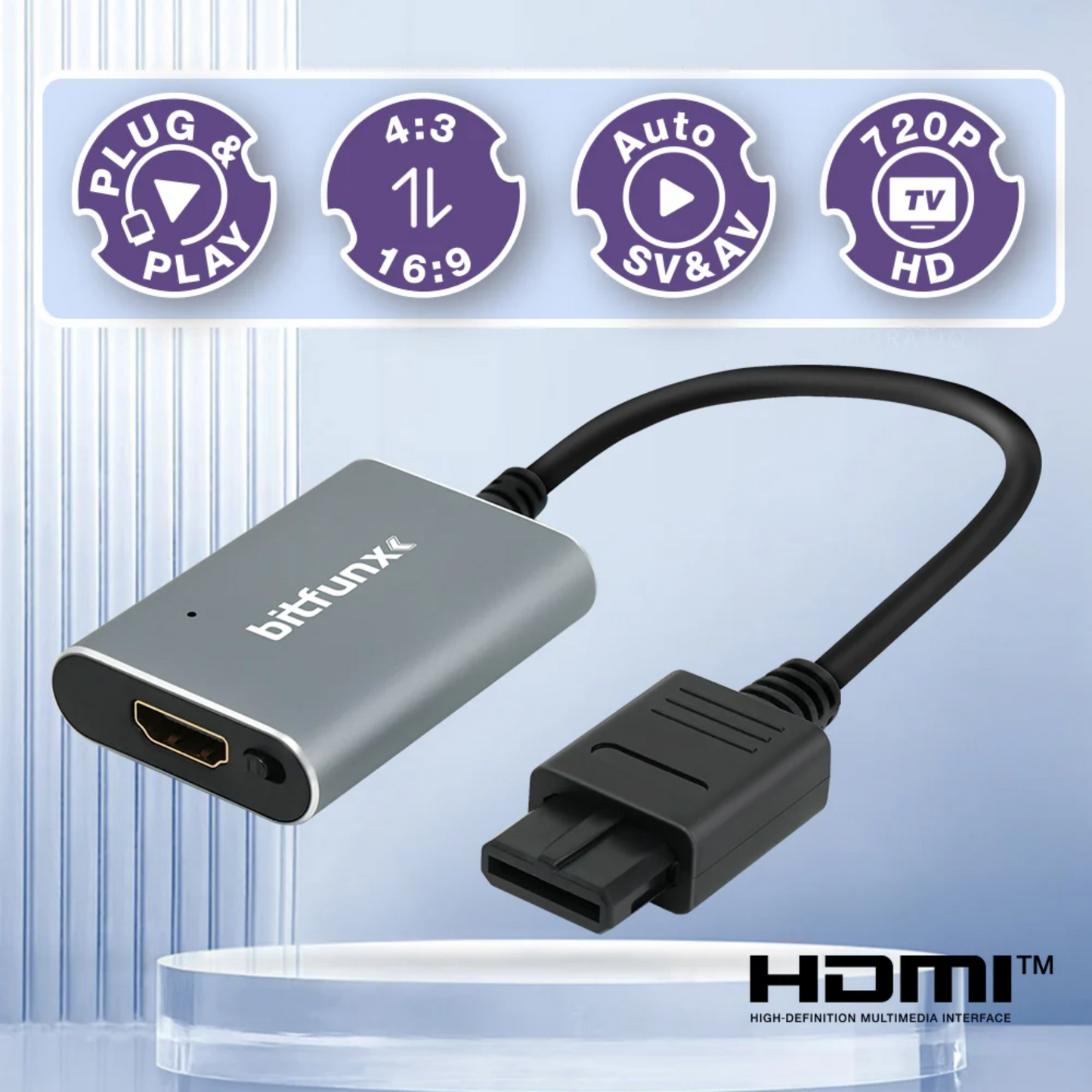 Bitfunx Pro HDMI Adapter For NGC N64 SNES