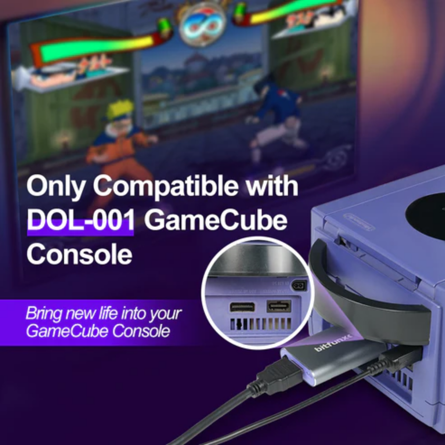 Bitfunx Digital AV to HDMI Adapter for GameCube