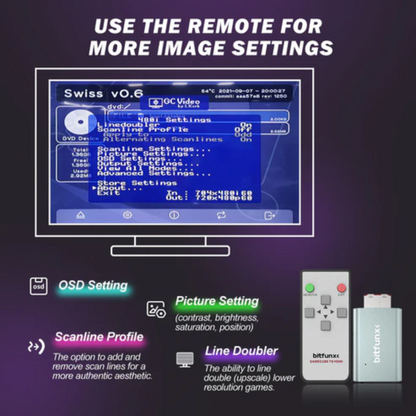 Bitfunx Digital AV to HDMI Adapter for GameCube