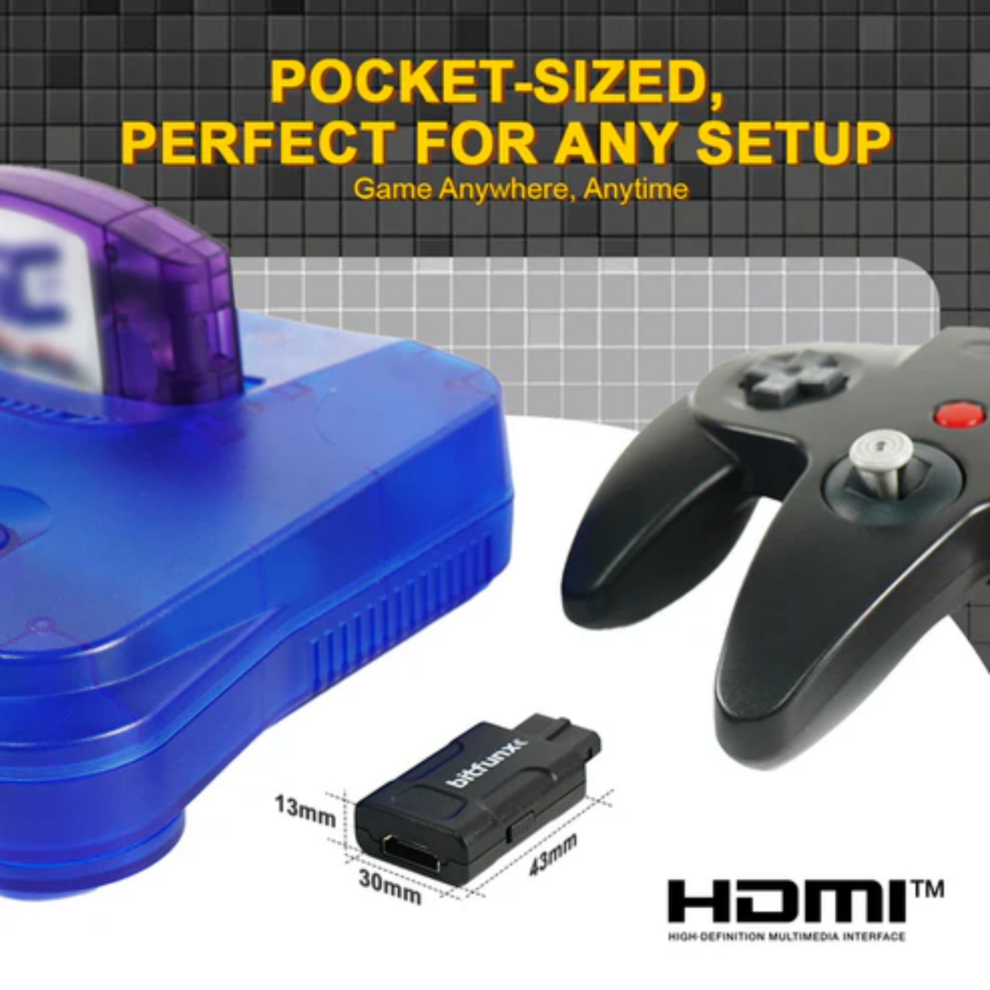 Bitfunx Mini HDMI Adapter For NGC N64 SNES