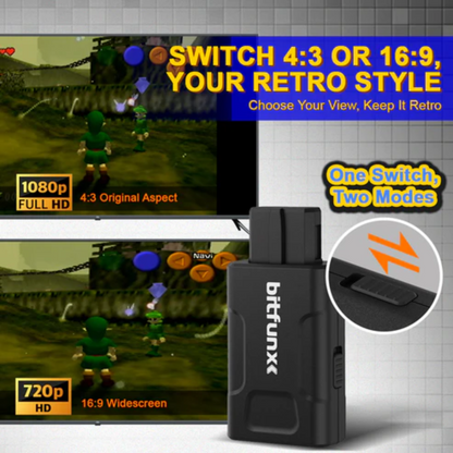 Bitfunx Mini HDMI Adapter For NGC N64 SNES