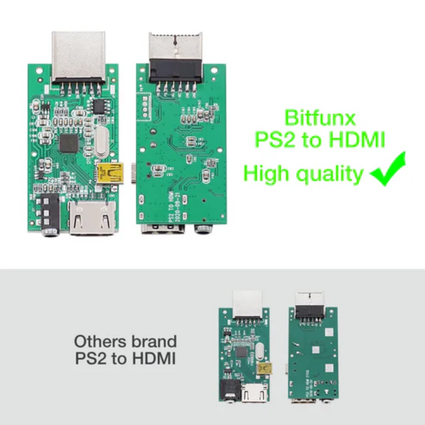 Bitfunx Mini HDMI Adapter For PS2 & PS3