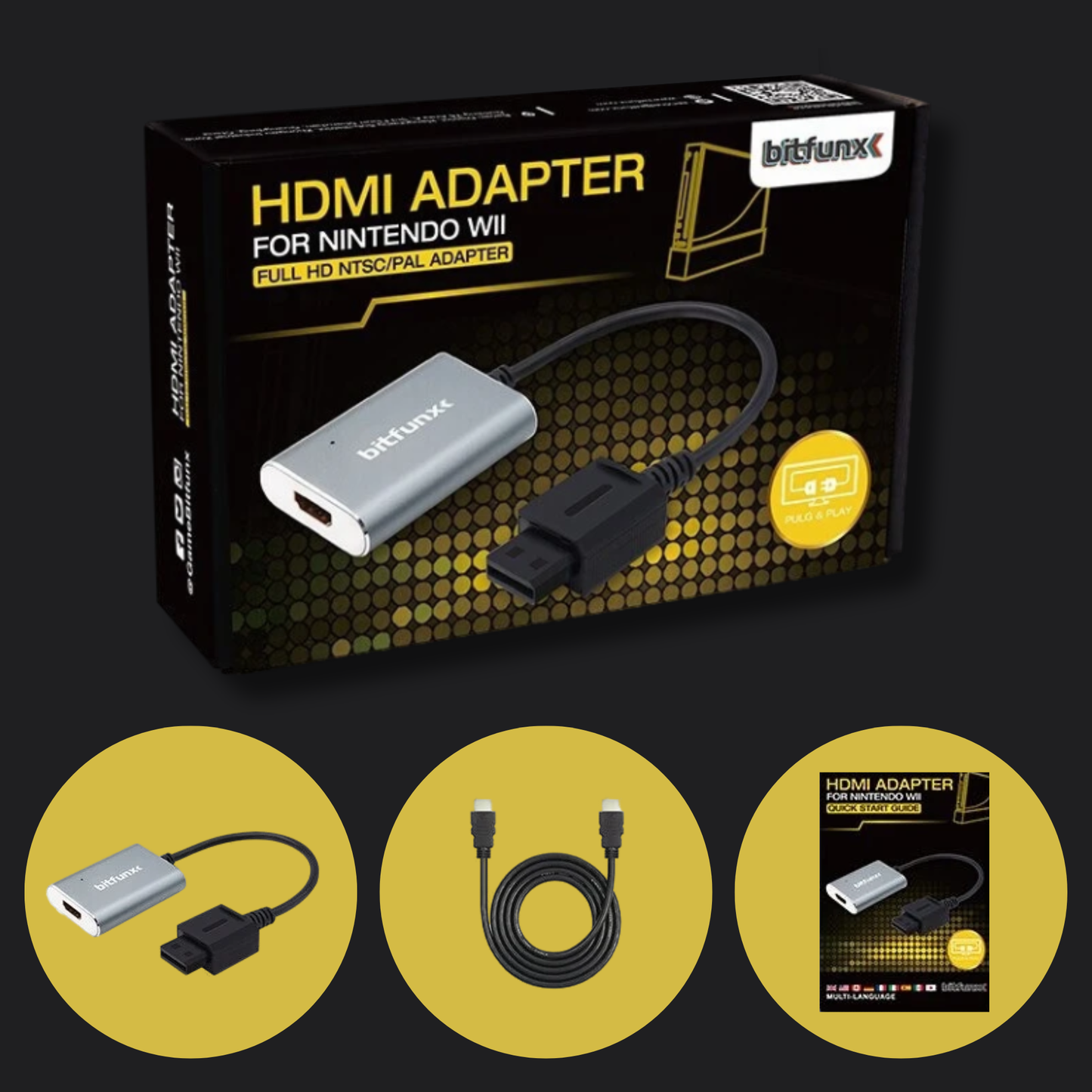 Bitfunx Pro HDMI Adapter For Wii